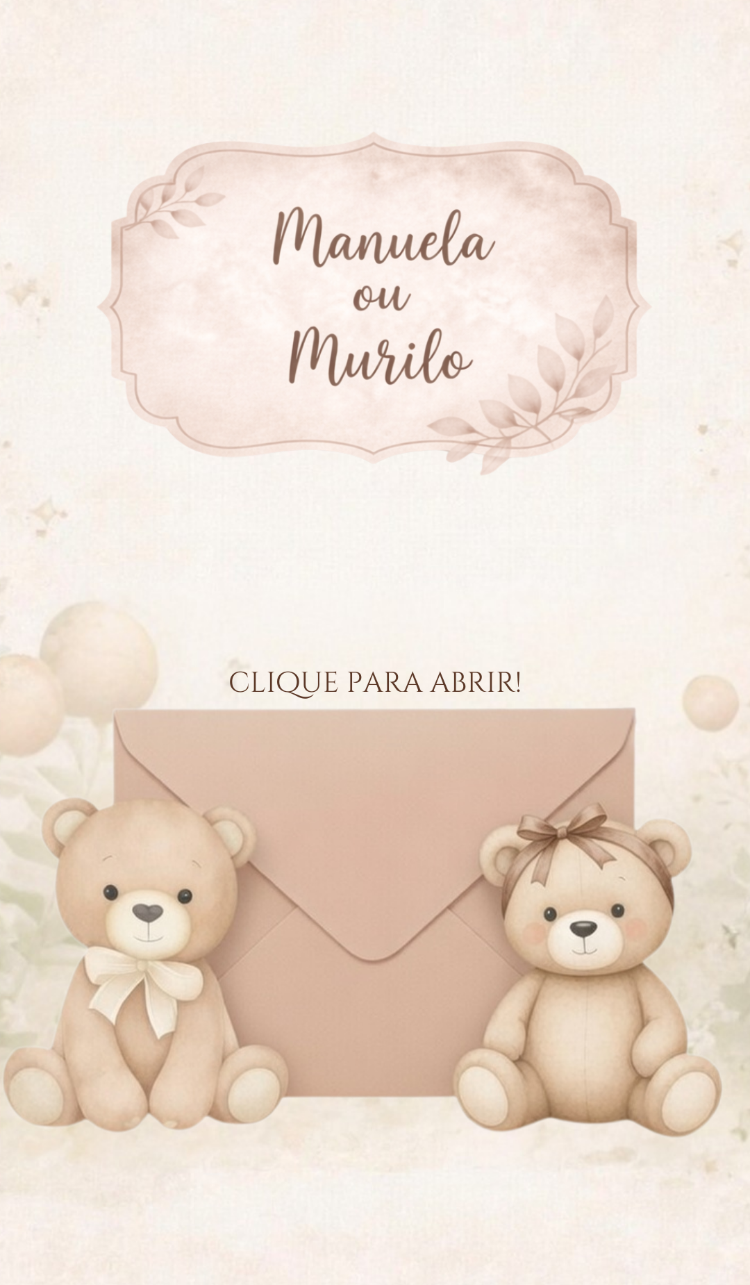Capa do convite